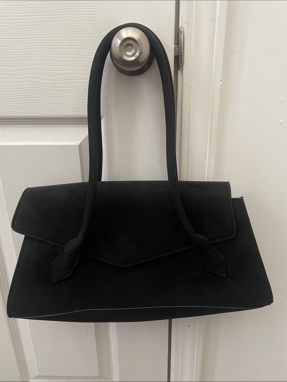 BCBG Black Suede Shoulder Bag